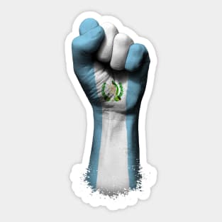 Flag of Guatemala on a Raised Clenched Fist Sticker